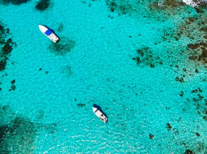 Turquoise Shallows Surrounding a Belize Caye