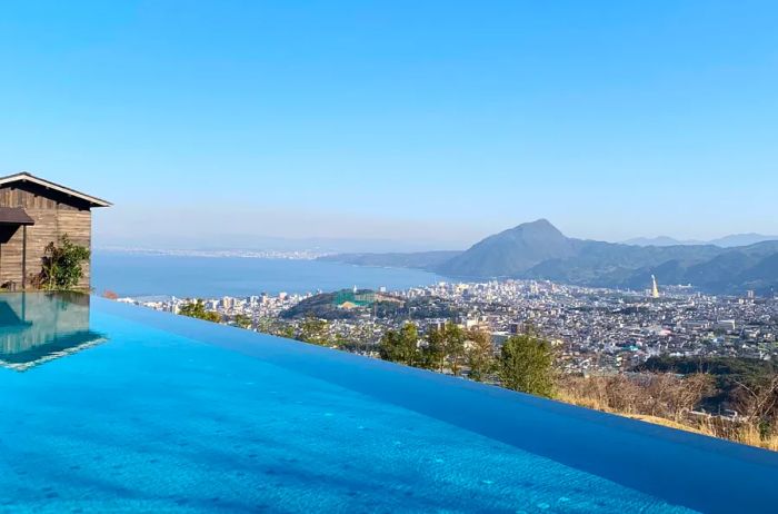 The ANA InterContinental Spa & Resort offers stunning views of Beppu's 3,000 onsen.