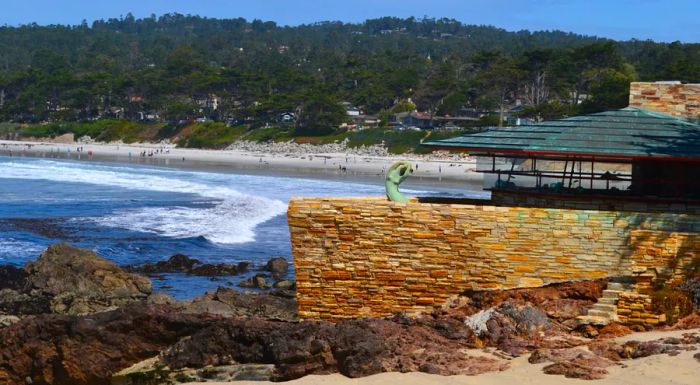 The Clinton Walker House stands as the only residence designed by Wright with an ocean view.