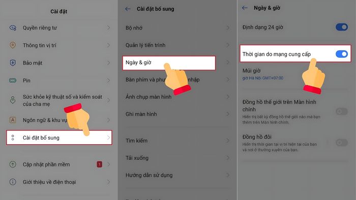 Cập nhật ngày và giờ trên điện thoại Android
