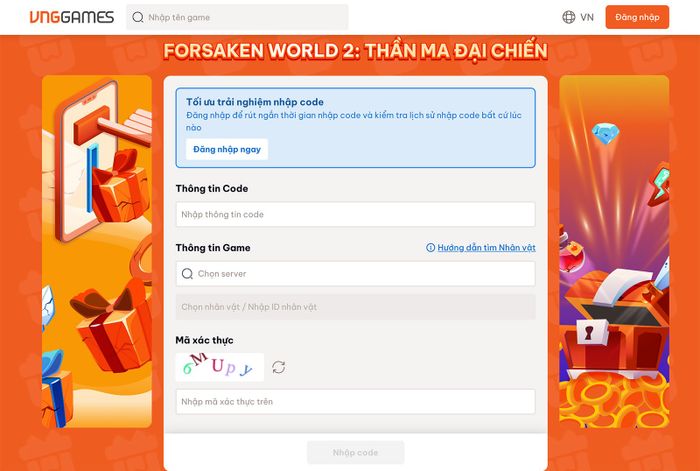 Danh sách giftcode mới nhất cho Forsaken World 2: Thần Ma Đại Chiến – Tháng 10/2024