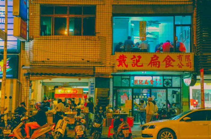 Street view in Hualien City on Taiwan's east coast