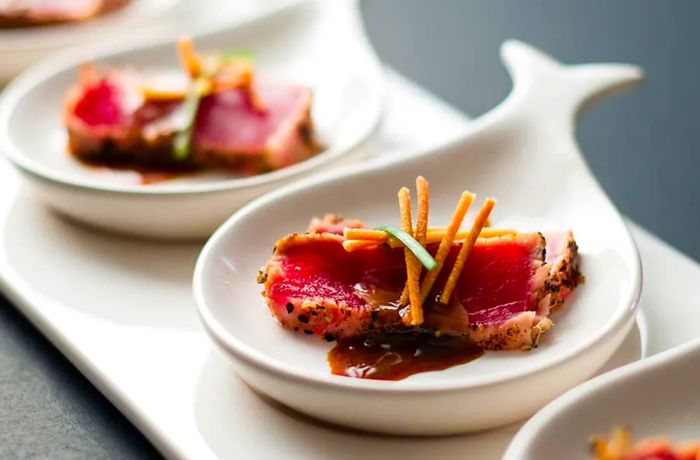 Tuna tartare, a popular Japanese starter