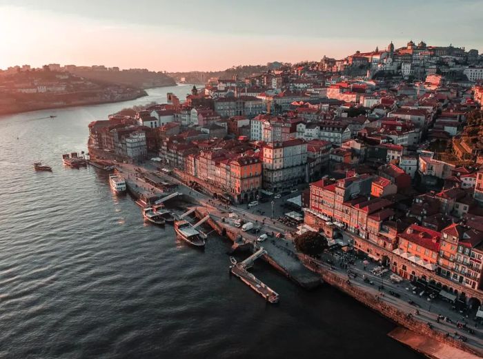 Aerial view of Porto, Portugal