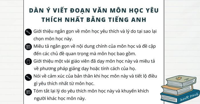 môn học yêu thích bằng tiếng Anh một cách ngắn gọn