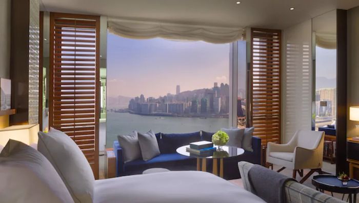 Over 80 percent of the rooms at Rosewood Hong Kong offer breathtaking views of Victoria Harbour.