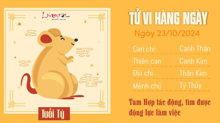 Tử vi hàng ngày 23/10/2024 - Tý