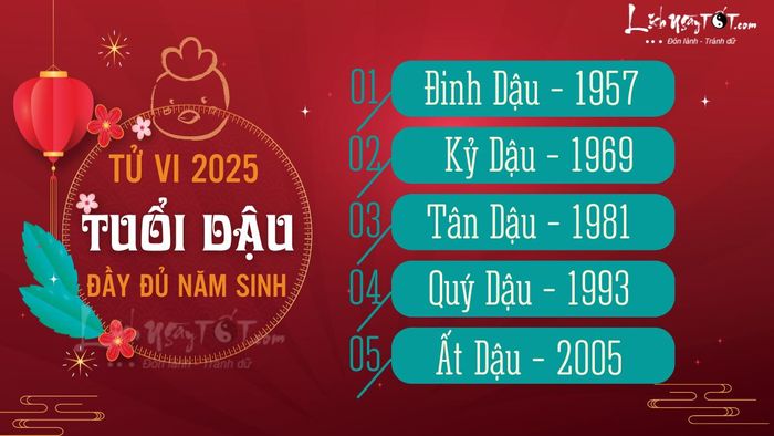 Tử vi 2025 cho từng tuổi Dậu