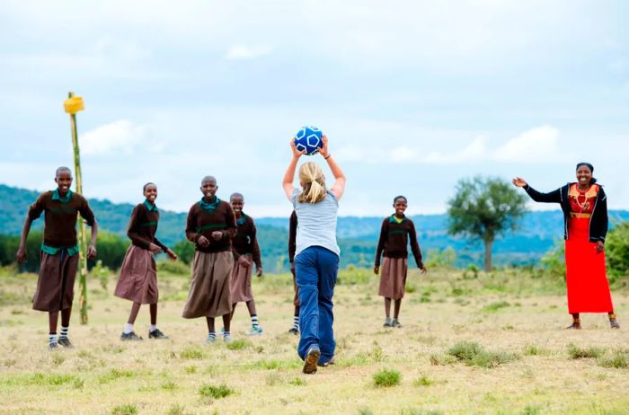 A soccer match at TAASA Lodge