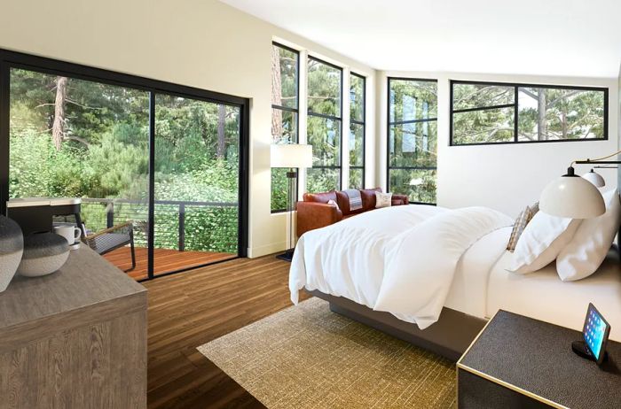 Inside a tree house room at Canyon Ranch Woodside