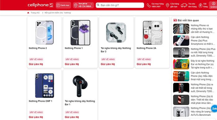 Nothing Phone sẽ sớm được bán chính thức tại Việt Nam.