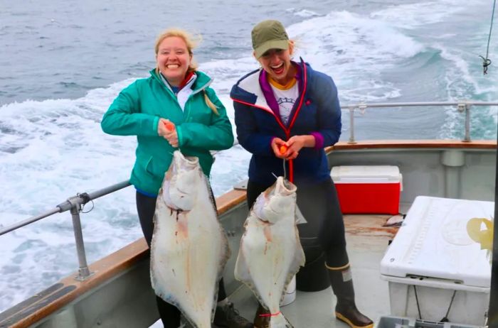 The author (right) enjoying a fishing excursion in 2019.