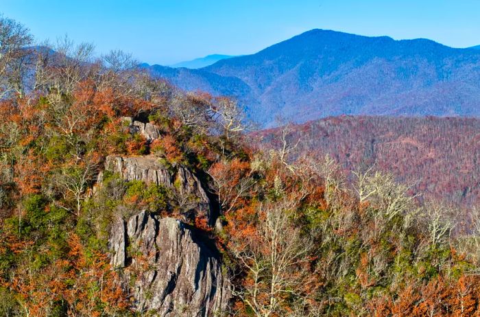 Hawksbill Mountain in the Blue Ridge Mountains of North Carolina