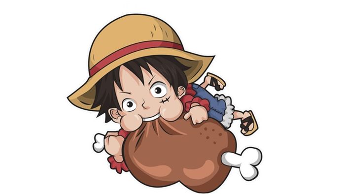 Tải về ảnh Luffy dễ thương - Hình chibi trong cuộc sống thường nhật