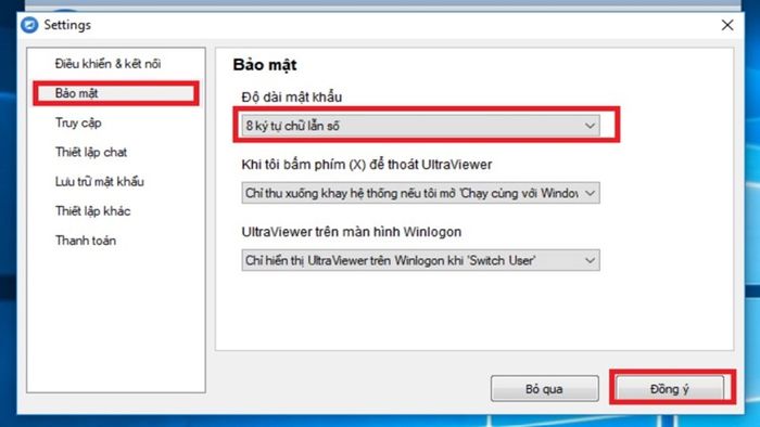 Cân nhắc về bảo mật