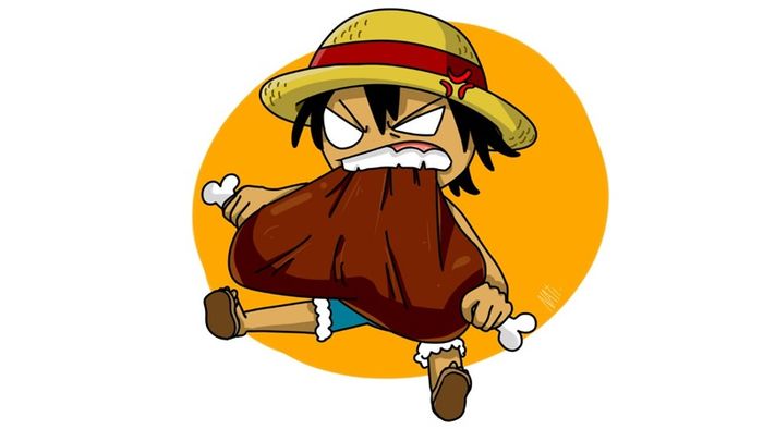 Tải về ảnh Luffy dễ thương - Hình chibi trong cuộc sống thường nhật