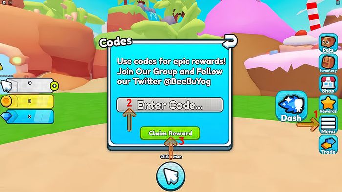 Hướng dẫn nhập mã code Pet Malu Simulator