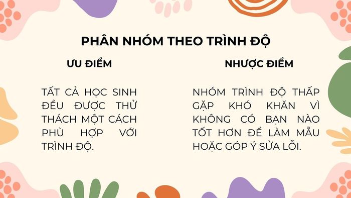 Phân nhóm dựa trên trình độ
