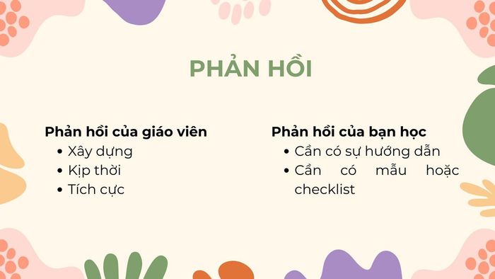 Phản hồi và cải thiện