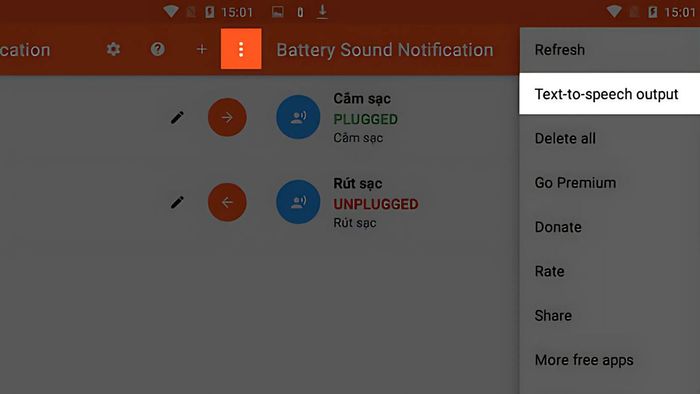 Hướng dẫn cài đặt âm thanh khi sạc pin Android - Bước 5
