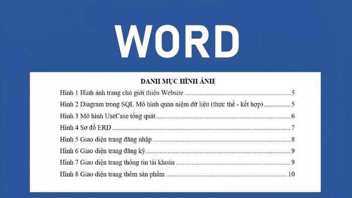 Tại sao cần phải nắm vững cách tạo mục lục hình ảnh trong Word
