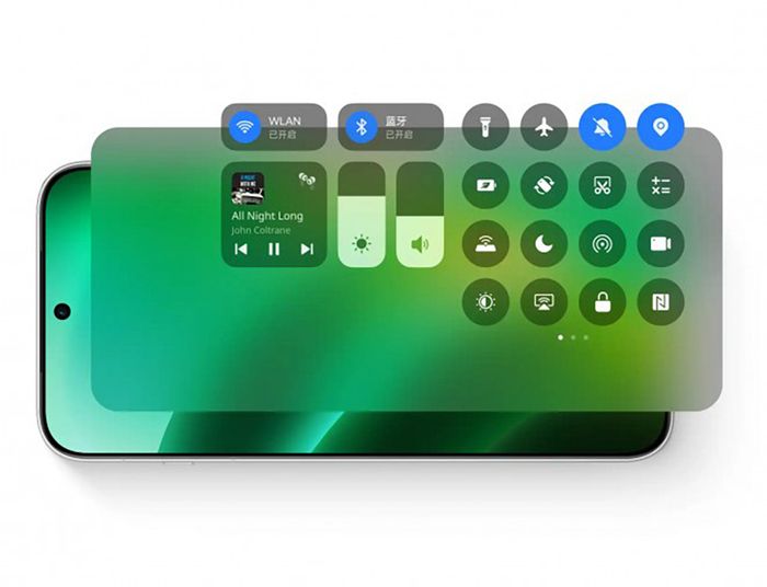 ColorOS 15 đi kèm với trung tâm điều khiển mới