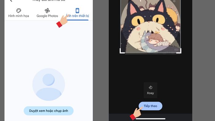 ảnh đại diện trên Google Meet qua điện thoại chi tiết