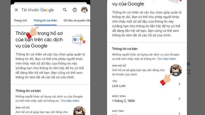 Hướng dẫn chi tiết đổi ảnh đại diện trên tài khoản Google