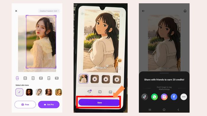 Hướng dẫn cách tải ảnh anime từ SelfyzAI về máy