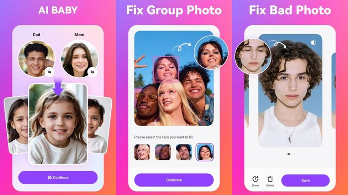 Các tính năng chính của ứng dụng SelfyzAI