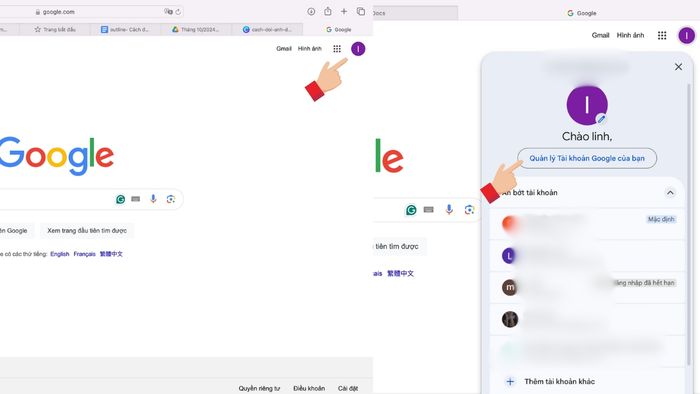 Thay đổi ảnh đại diện trên Google