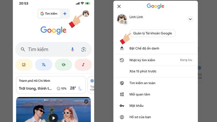 Thay đổi ảnh đại diện trên tài khoản Google