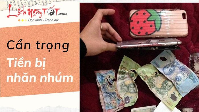 rủi ro khi để tiền sau ốp lưng điện thoại