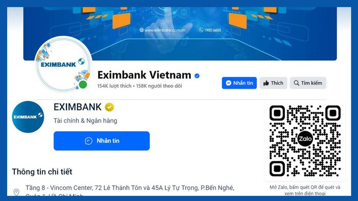 Liên hệ tổng đài Eximbank qua ứng dụng Eximbank Mobile Banking