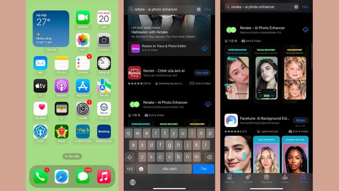 Hướng dẫn tải Retake AI trên điện thoại iOS