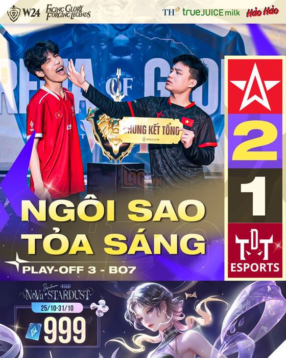Đấu Trường Danh Vọng Mùa Đông 2024: Bản Lĩnh Được Khẳng Định, One Star Esports Đánh Bại TDT Để Gặp Lại SGP
