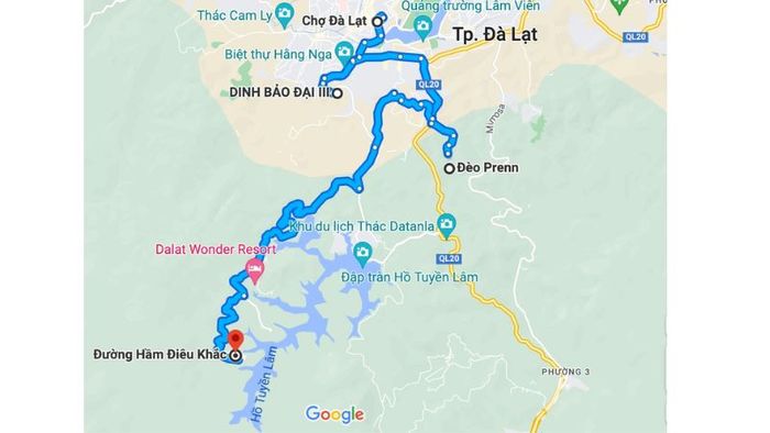 Hướng dẫn lộ trình đến đường hầm điêu khắc