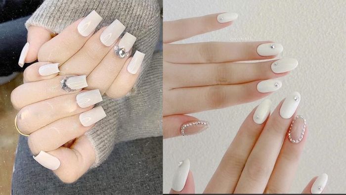 Mẫu nail trắng tinh tế và đẹp mắt