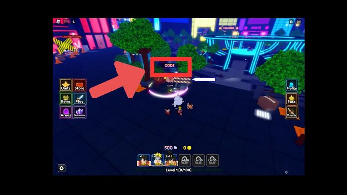 Hướng dẫn nhập mã code Anime Destiny - bước 2