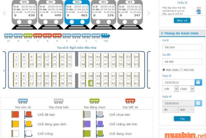 Bạn có thể dễ dàng đặt vé tàu Hà Nội Nha Trang qua website của đại lý