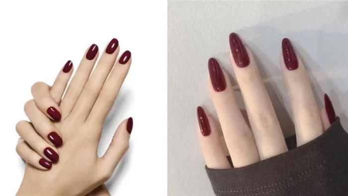 Mẫu nail cá tính với tông đỏ nổi bật