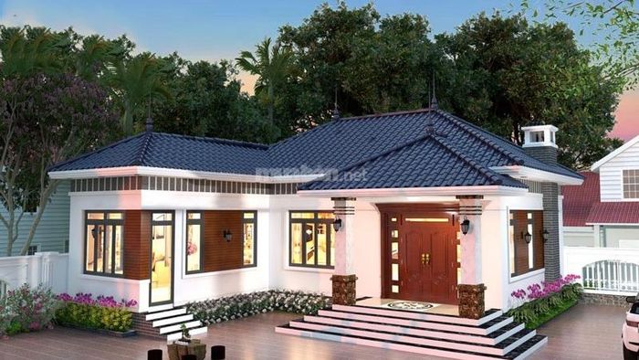 Phong cách hiện đại Nhật Bản của nhà cấp 4 chữ L với 3 phòng ngủ