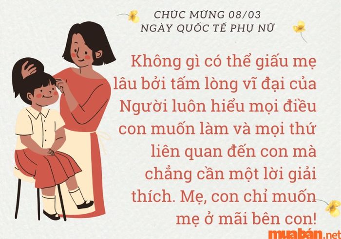Những lời bày tỏ tình cảm chính là điều tuyệt vời nhất dành cho mẹ yêu thương