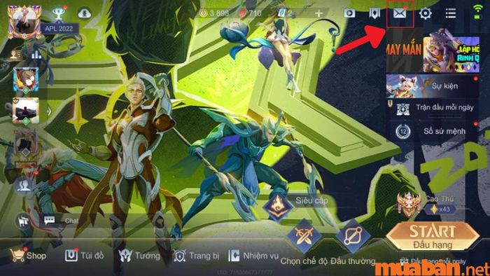 Phần thưởng sẽ được chuyển tới hòm thư