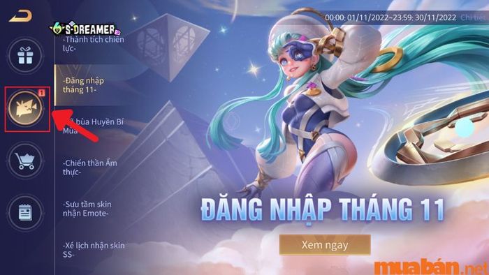 Sự kiện đăng nhập tháng 11