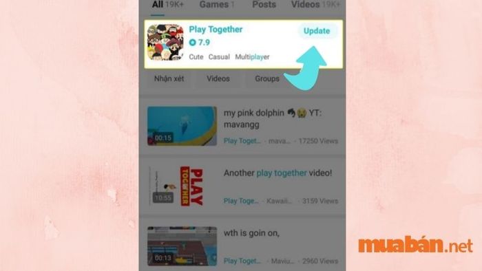 Cập nhật Play Together qua Tap Tap