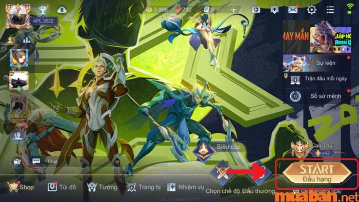 Chọn mục đấu hạng