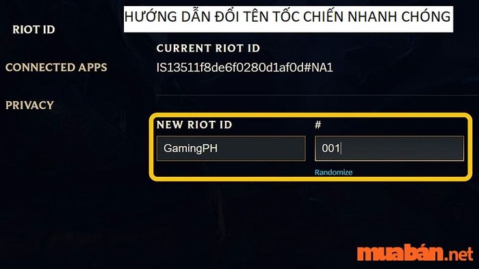 Tham khảo ngay cách đổi tên Tốc Chiến!