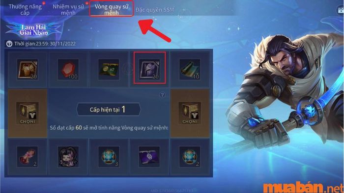 Khi người chơi đạt đến cấp độ cuối, họ sẽ mở khóa vòng quay sứ mệnh