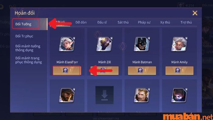 Lựa chọn tướng cần đổi mảnh